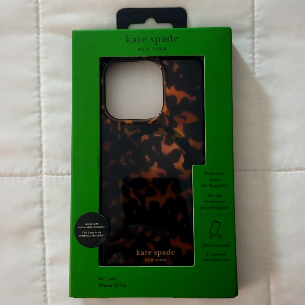KATE SPADE I PHONE 15 PRO PHONE CASE NEW NEVER USED.